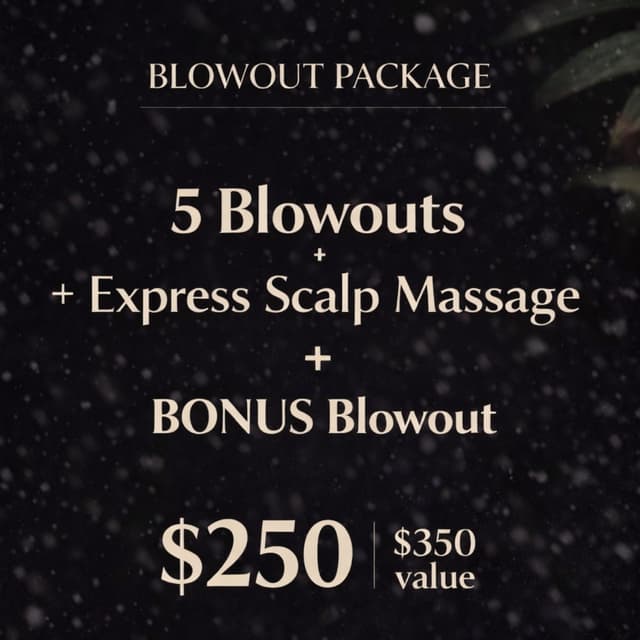 6 Blowout + Spa Package at Luna hair spa in Staten Island, NY